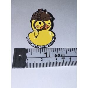 Sherlock Holmes Duck Investigator Pin Brooch
